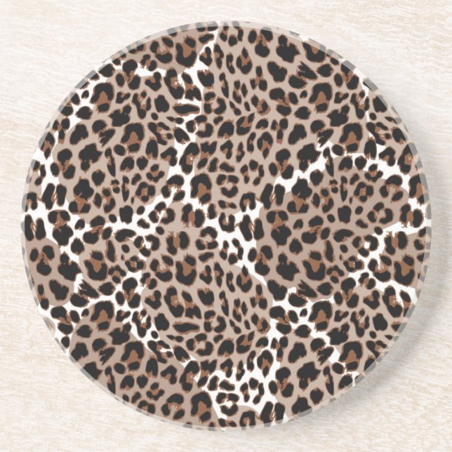 Animal print pattern coaster (Front)