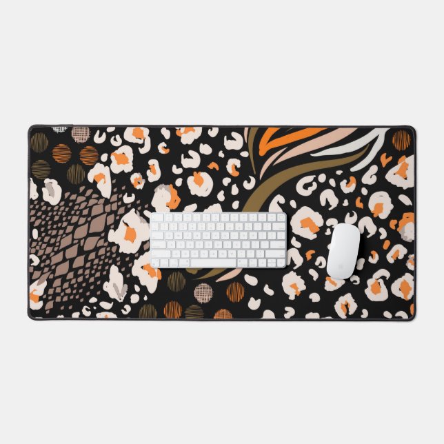 Animal Print Pattern Desk Mat (Keyboard & Mouse)