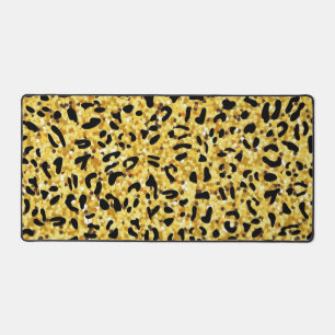 Animal print pattern desk mat