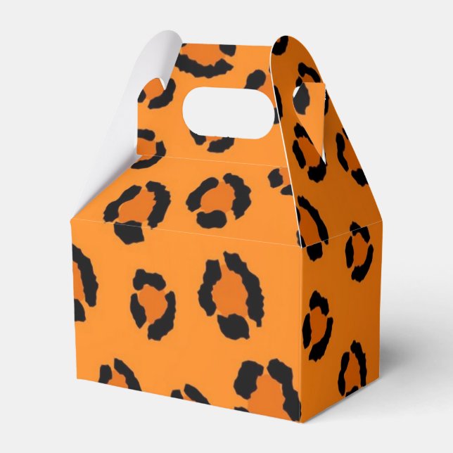 Animal print pattern favour box (Front Side)