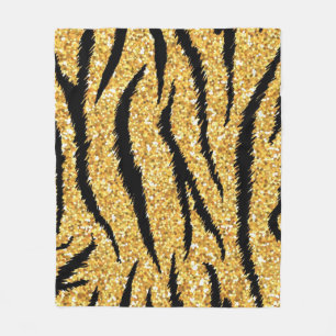Animal print pattern fleece blanket