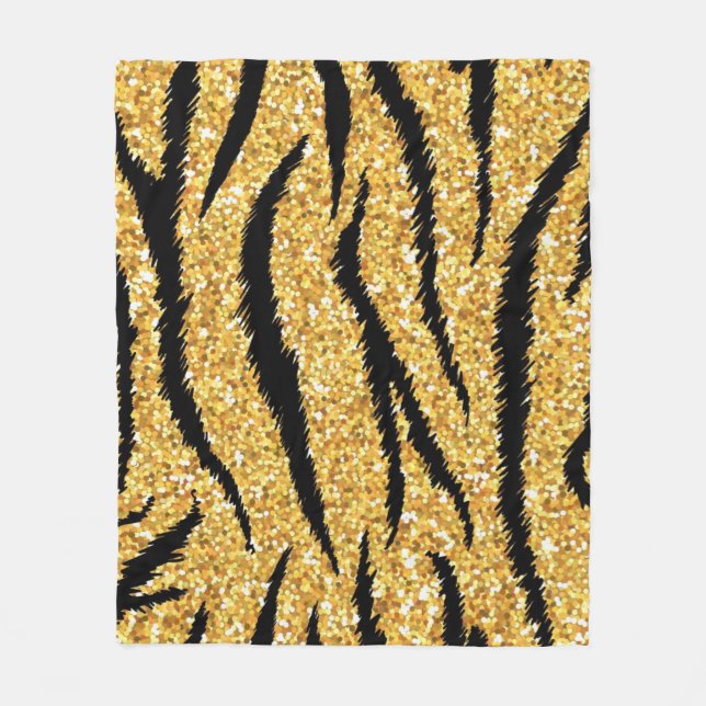 Animal print pattern fleece blanket (Front)
