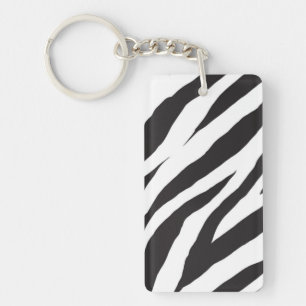 Animal print pattern key ring