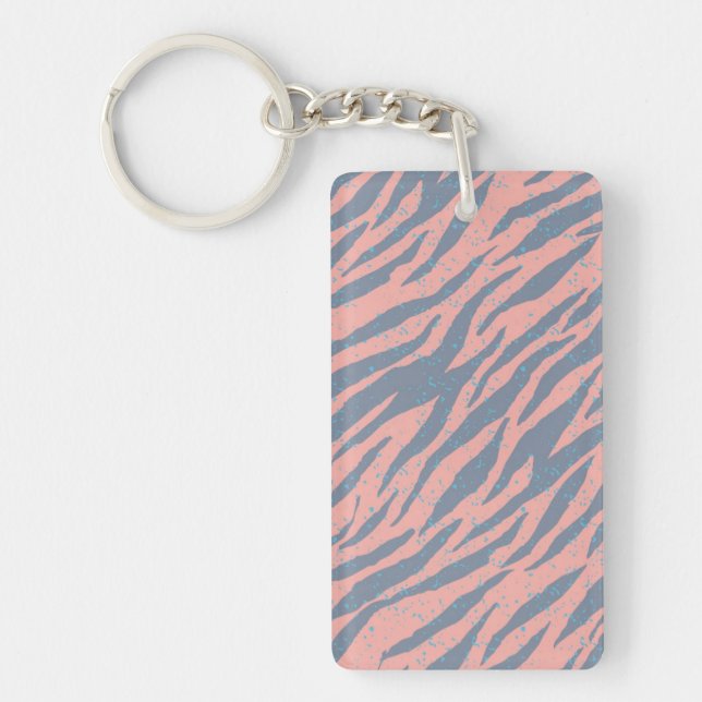 Animal print pattern key ring (Front)