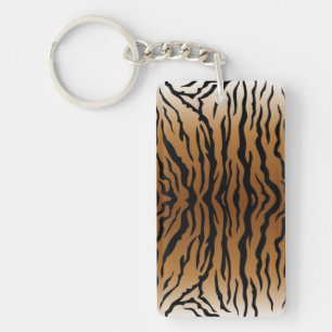 Animal print pattern key ring
