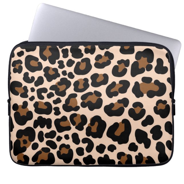 Animal print pattern laptop sleeve (Front)