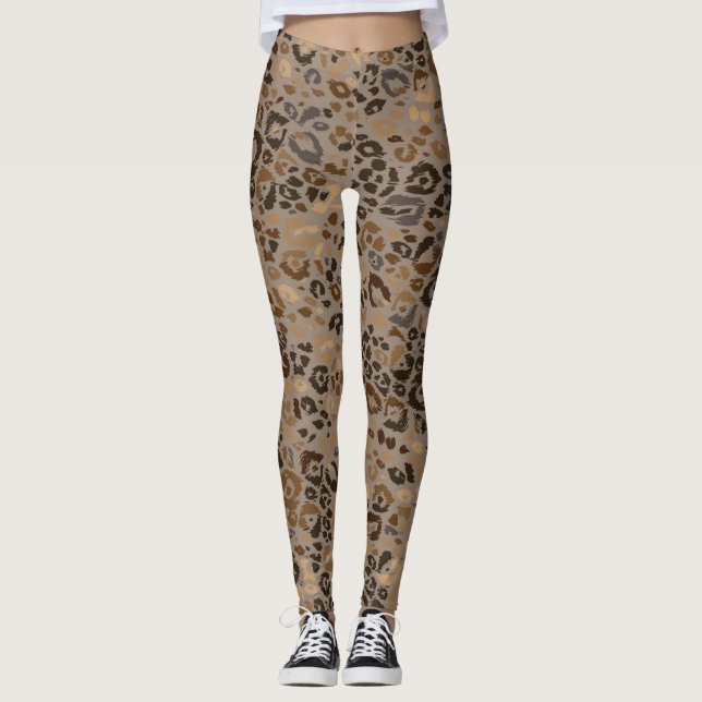 Animal print pattern leggings (Front)