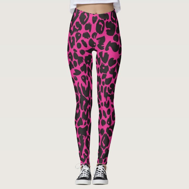 Animal print pattern leggings (Front)