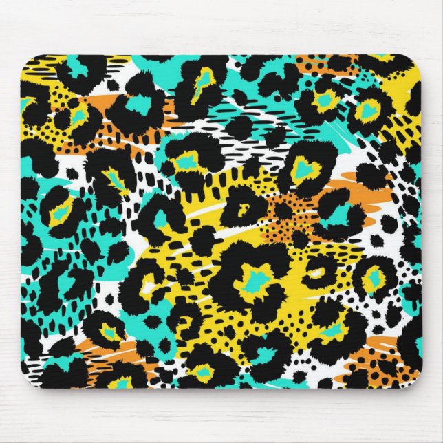 Animal print pattern mouse pad (Front)