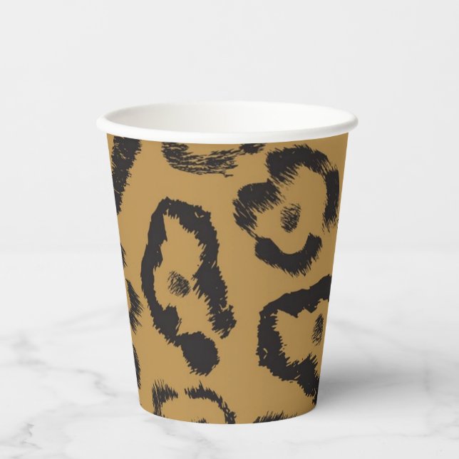 Animal print pattern paper cups (Front)
