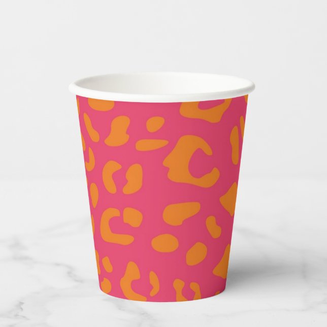 Animal print pattern paper cups (Front)