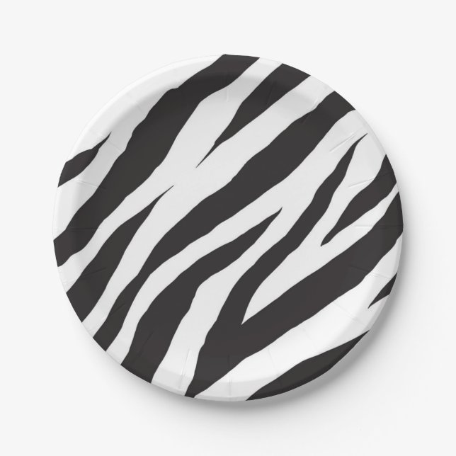 Animal print pattern paper plate (Front)