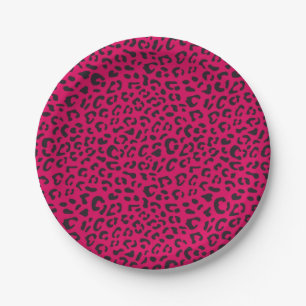 Animal print pattern paper plate