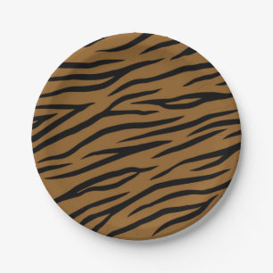 Animal print pattern paper plate