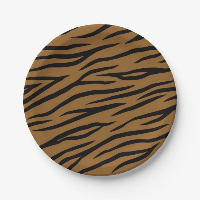Animal print pattern paper plate (Front)