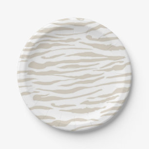 Animal print pattern paper plate