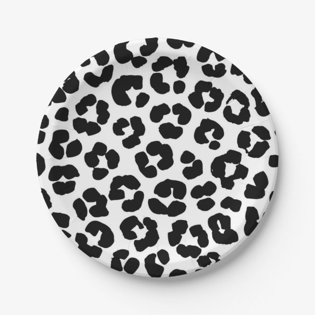 Animal print pattern paper plate (Front)