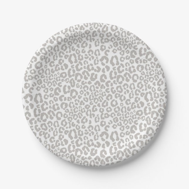 Animal print pattern paper plate (Front)