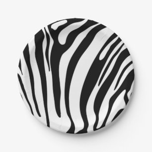 Animal print pattern paper plate