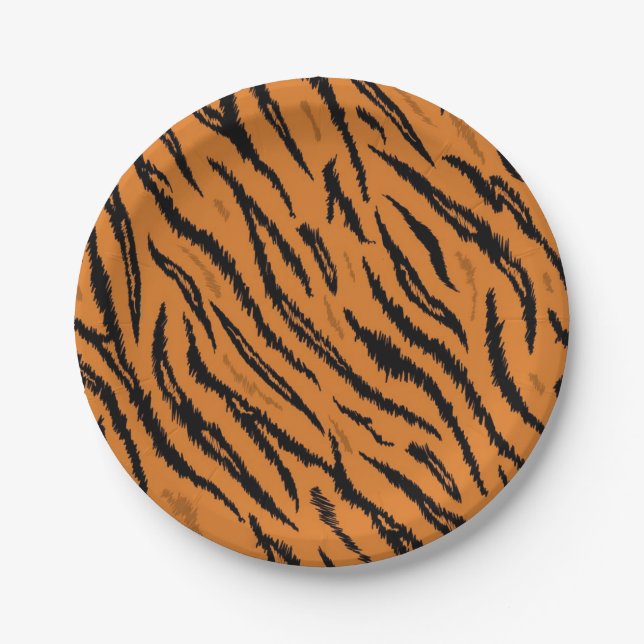 Animal print pattern paper plate (Front)