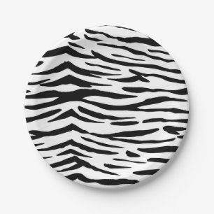 Animal print pattern paper plate