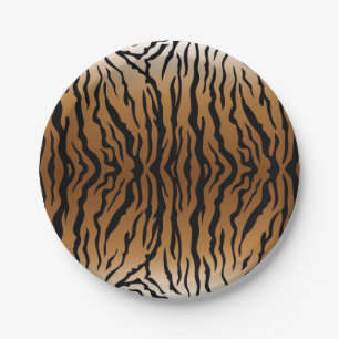 Animal print pattern paper plate