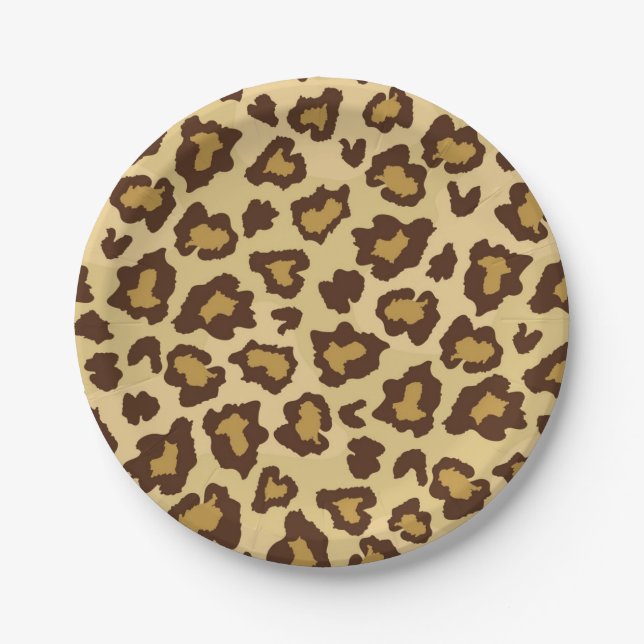 Animal print pattern paper plate (Front)