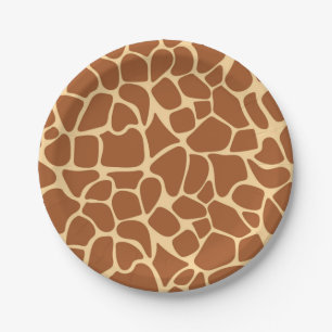 Animal print pattern paper plate