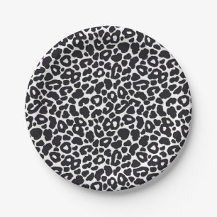 Animal print pattern paper plate