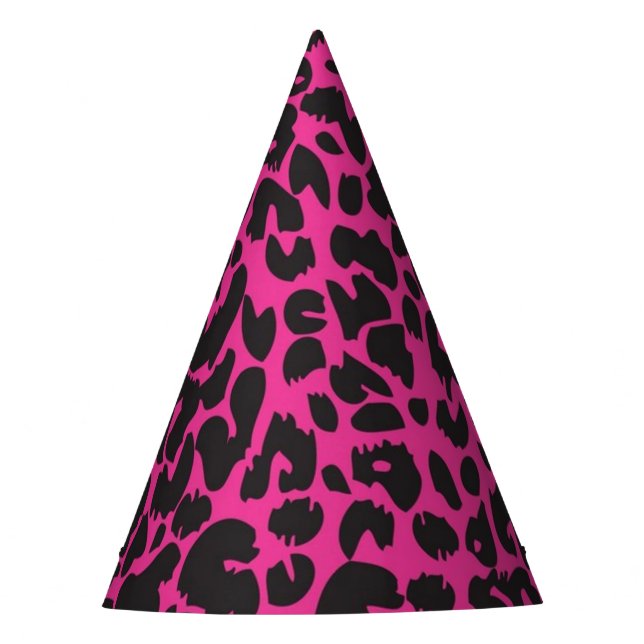 Animal print pattern party hat (Front)