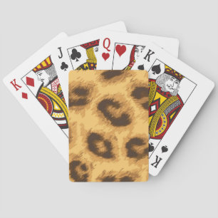 Animal print pattern playing cards