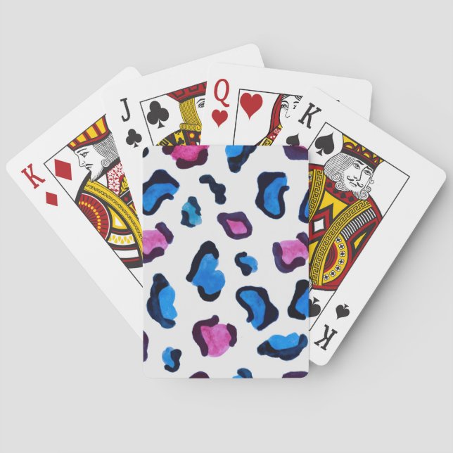 Animal print pattern playing cards (Back)