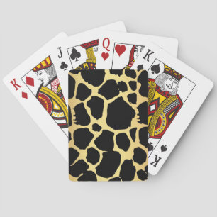 Animal print pattern playing cards