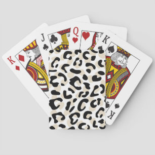 Animal print pattern playing cards