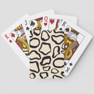 Animal print pattern playing cards