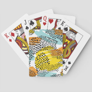 Animal print pattern playing cards