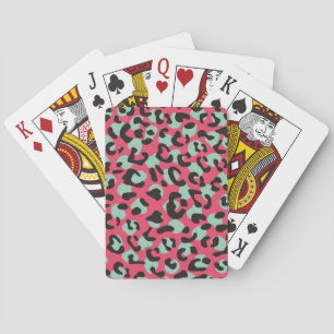 Animal print pattern playing cards
