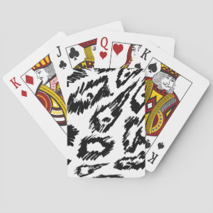 Animal print pattern playing cards