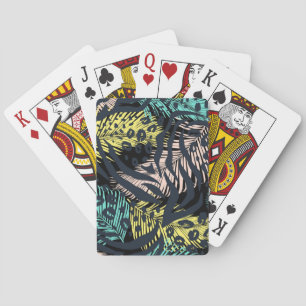 Animal print pattern playing cards