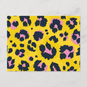 Animal print pattern postcard