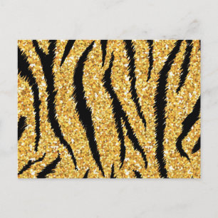 Animal print pattern postcard
