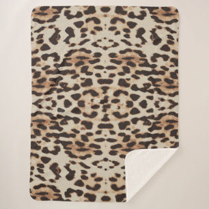 Animal Print Pattern Sherpa Blanket