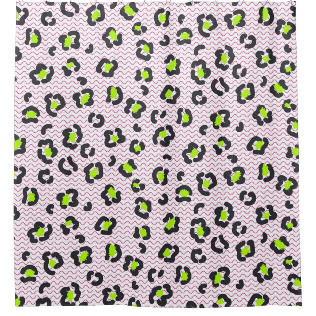 Animal print pattern shower curtain (Front)