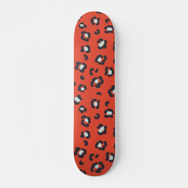 Animal print pattern skateboard (Front)