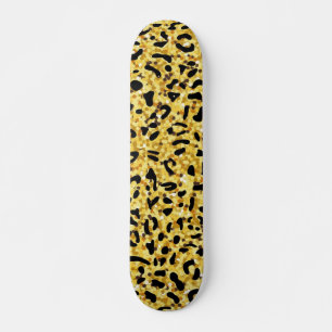 Animal print pattern skateboard