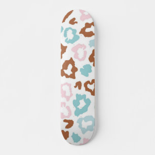 Animal print pattern skateboard