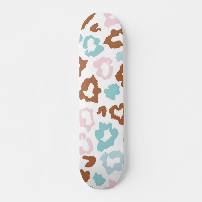 Animal print pattern skateboard (Front)