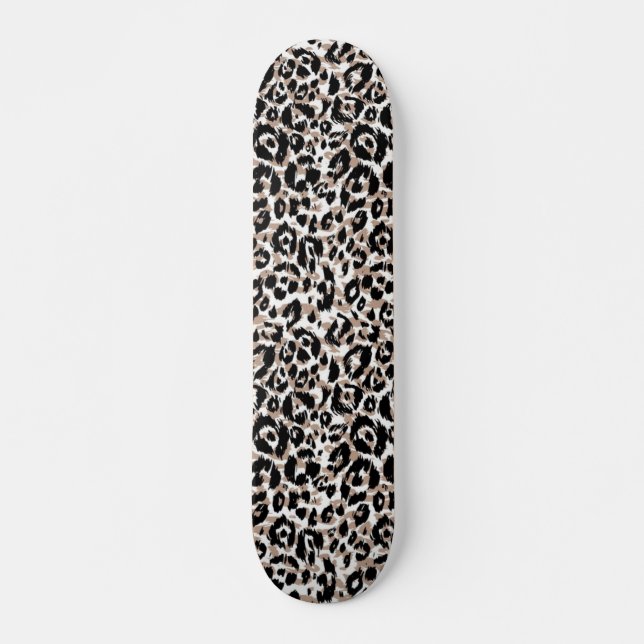 Animal print pattern skateboard (Front)