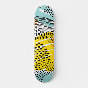 Animal print pattern skateboard