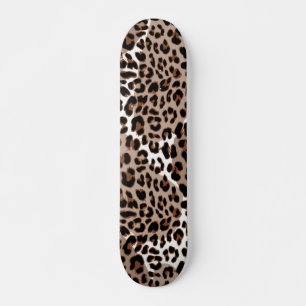 Animal print pattern skateboard